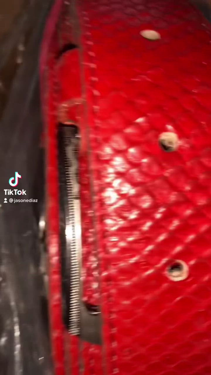 Python leather belt